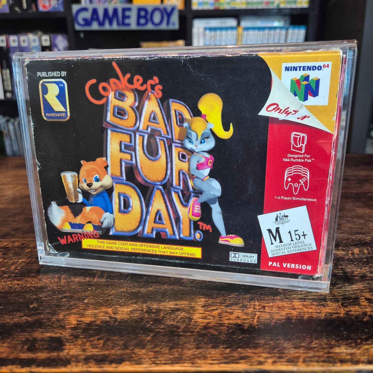 Conker's Bad Fur Day - Complete - Nintendo 64 + Free Acrylic Case