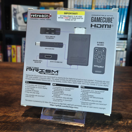 Retro-Bit Prism HDMI Adapter for GameCube - AV to HDMI Converter/Upscaler