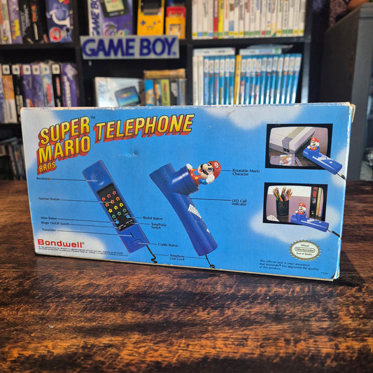 1990 Super Mario Bros Telephone - Blue - Official Nintendo - Boxed