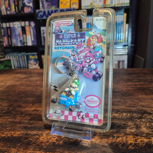 Super Mario Kart Keychain (1994) - Luigi - Sealed