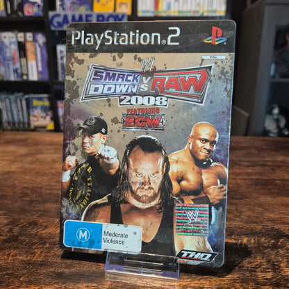WWE Smack Down vs Raw 2008 Steelbook - GAME INCLUDED - Playstation 2