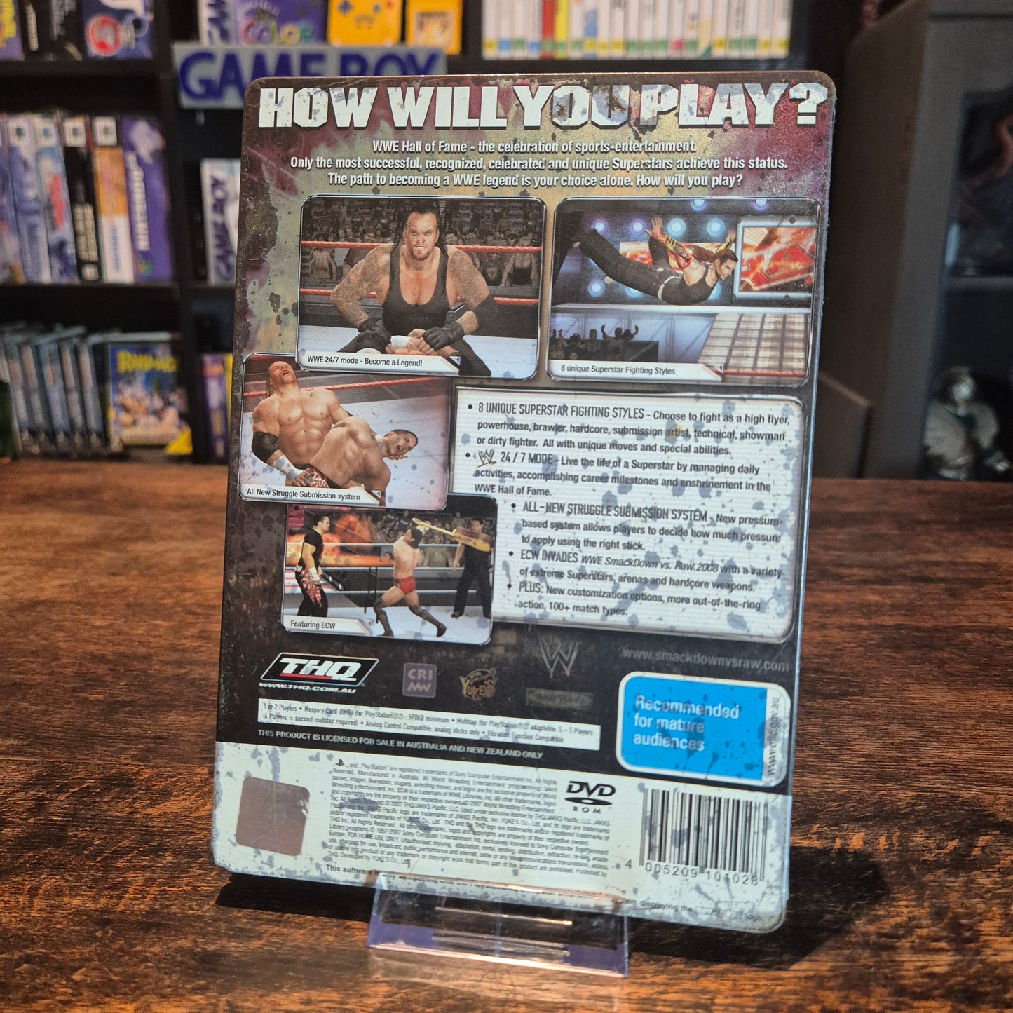 WWE Smack Down vs Raw 2008 Steelbook - GAME INCLUDED - Playstation 2