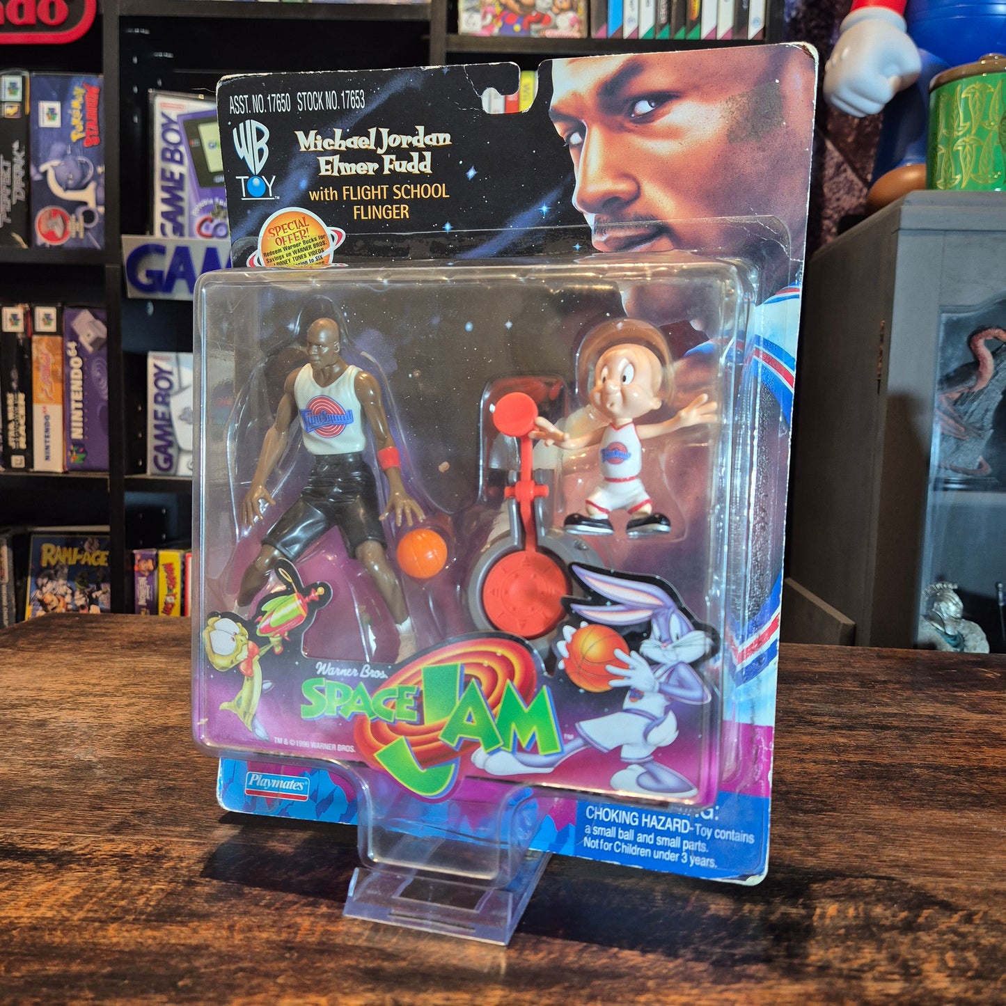 1996 Playmates Space Jam Michael Jordan and Elmer Fudd Figure's - SEALED