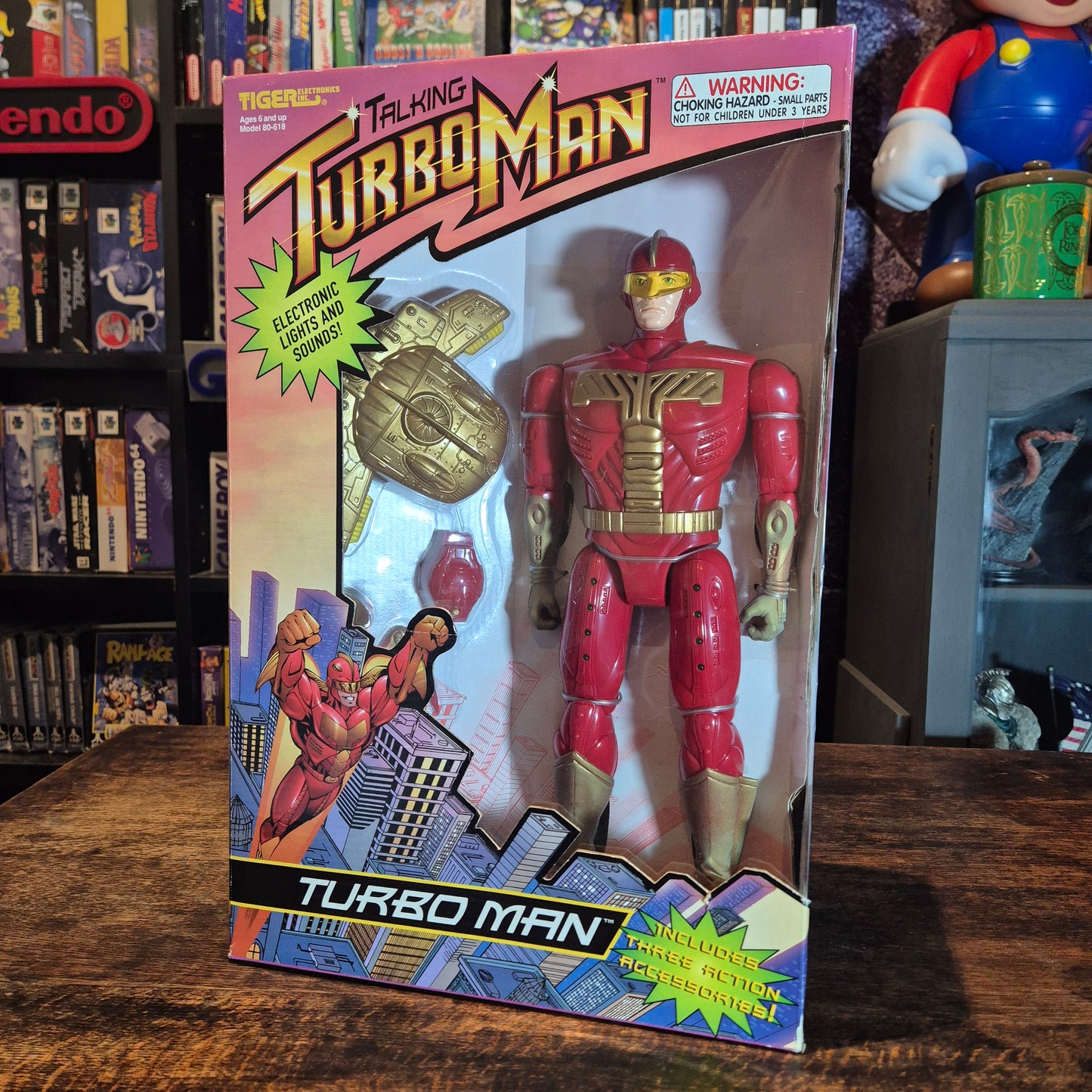 1996 Tiger Electronics 13 1/2in Talking Turbo Man Action Figure - SEALED