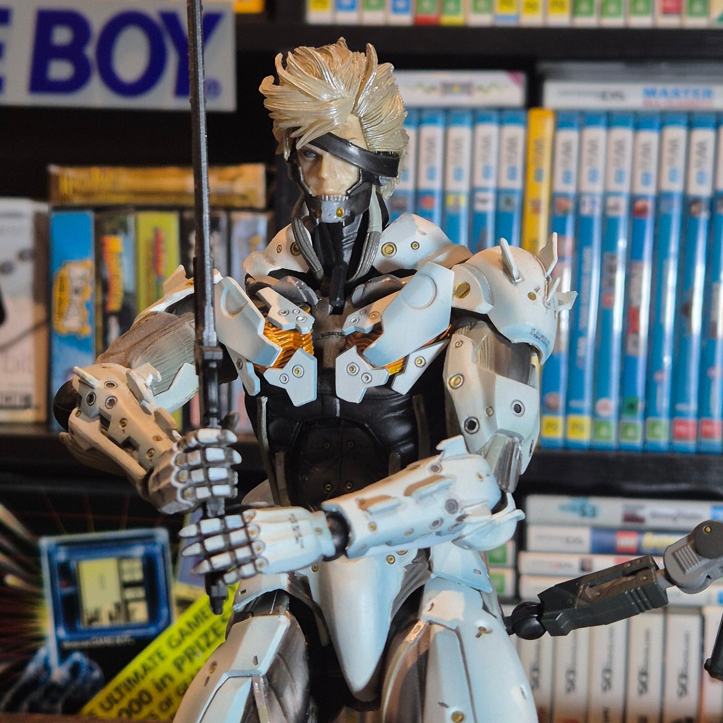 Play Arts Kai Raiden White Armor Ver. Metal Gear Rising Revengeance - Incomplete