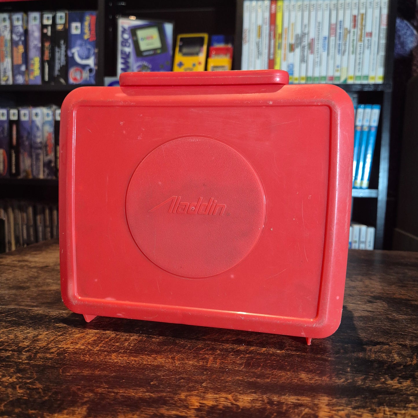 1988 Nintendo Super Mario Bros Red Plastic Lunchbox W/ Thermos (Aladdin)
