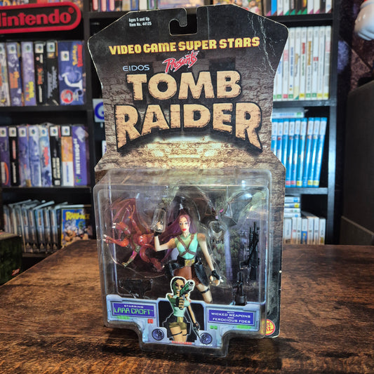 1997 Toy Biz Tomb Raider Video Game Superstars Lara Croft Figure - SEALED