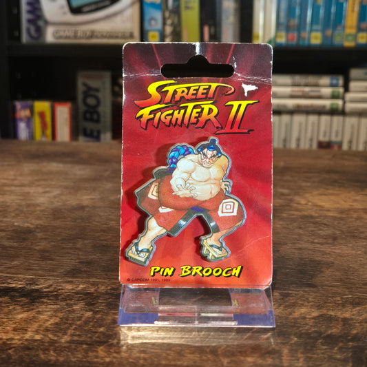 1991 / 1993 CAPCOM STREET FIGHTER II PIN / BROOCH - E. HONDA