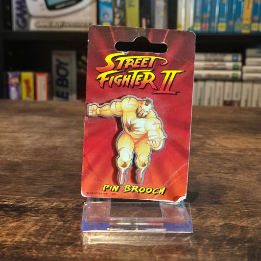 1991 / 1993 CAPCOM STREET FIGHTER II PIN / BROOCH - ZANGIEF