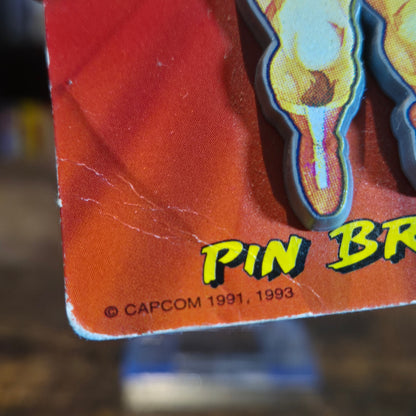 1991 / 1993 CAPCOM STREET FIGHTER II PIN / BROOCH - ZANGIEF