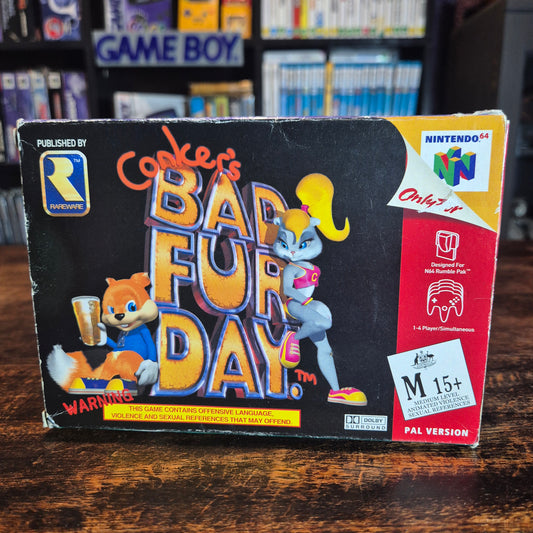 Conker's Bad Fur Day - Complete - Nintendo 64 + Free Acrylic Case