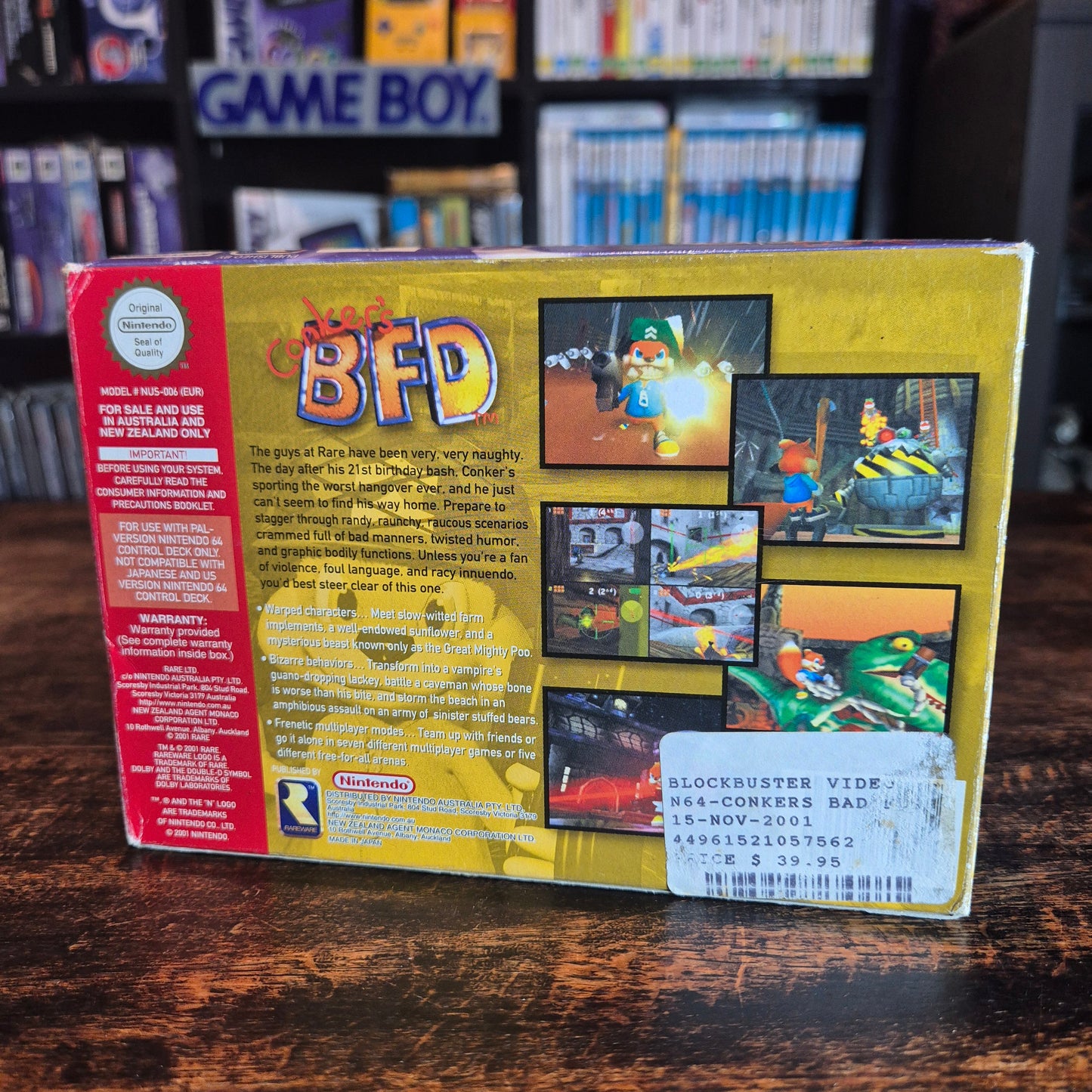 Conker's Bad Fur Day - Complete - Nintendo 64 + Free Acrylic Case