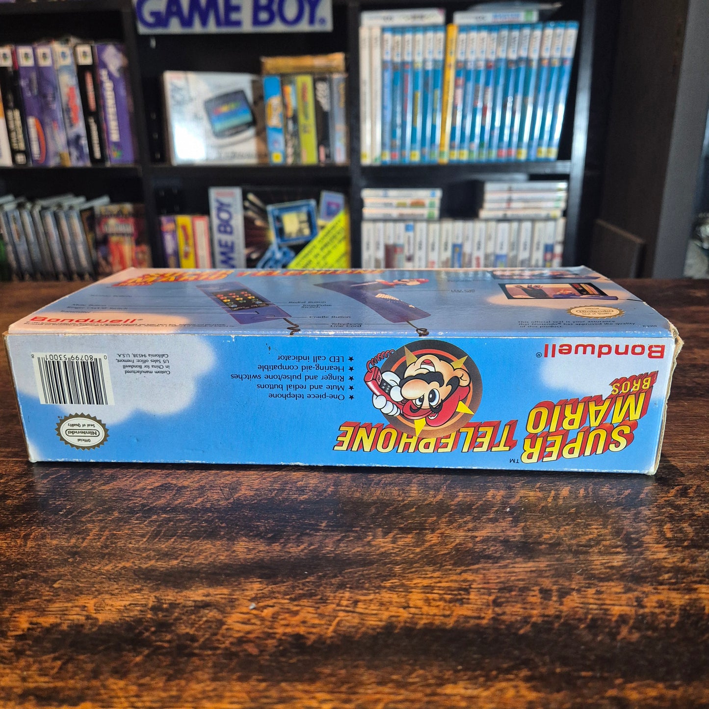 1990 Super Mario Bros Telephone - Blue - Official Nintendo - Boxed