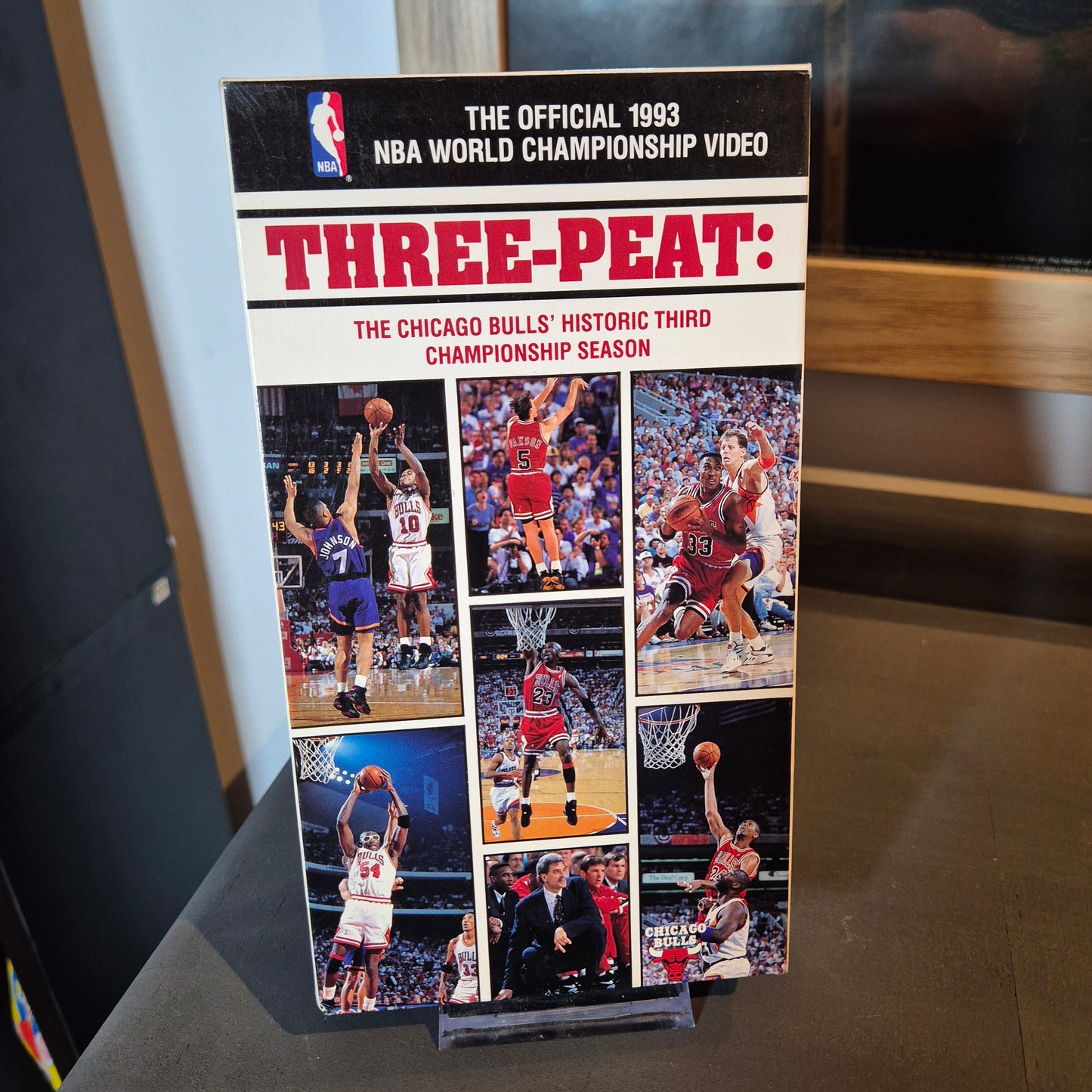 1993 Chicago Bulls Three- Peat NBA Championship VHS - CARDBOARD COVER