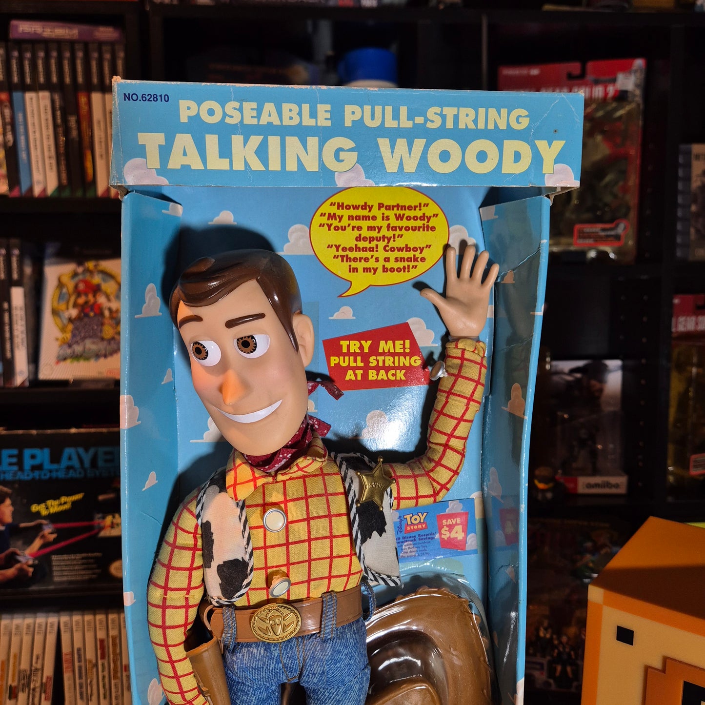 1995 Thinkway Poseable Pull-String Talking Woody - 1st Edition - SEALED